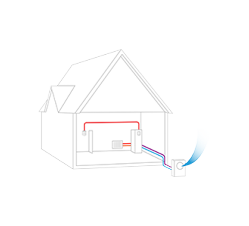 Luft/Vatten värmepump illustration